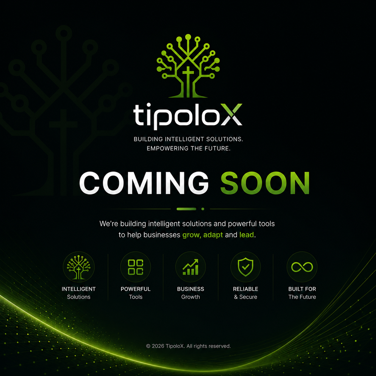 TipoloX - building intelligent solutions and empowering the future. Coming soon.
